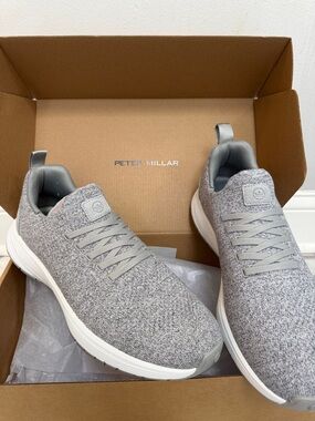 Peter Millar Odeon Sneaker Knit Slip-On Sneakers- Gray
